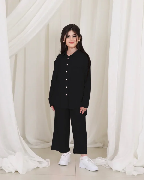 Front Button Girl Two Pieces Co Ord Set - Image 7