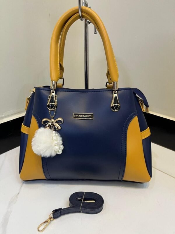 Two-Tone Elegant Tote Bag Inspired with Dual Zipper